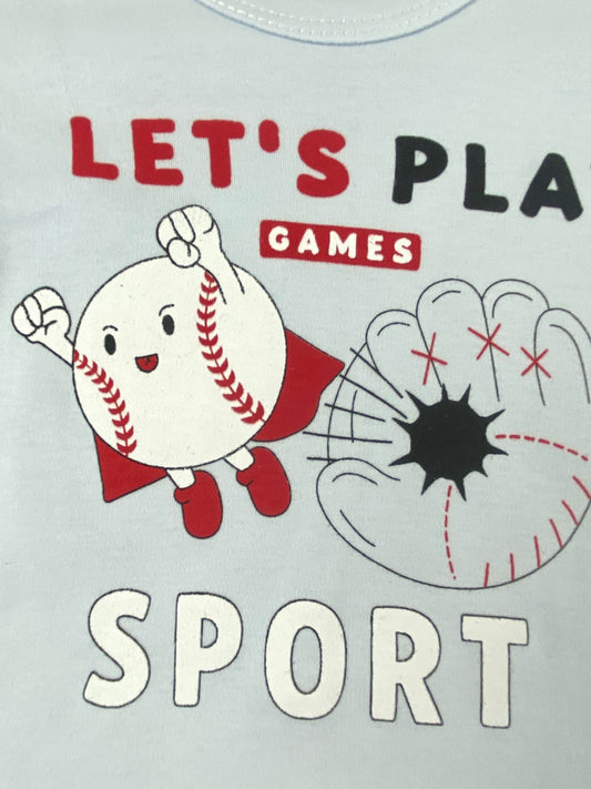 بيجامه اولادي قطن 100% مكون من قطعتين sport🤍😍