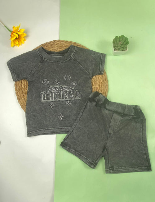 طقم خروج اولادي قطن 100% محجر مكون من قطعتين original 😍❤️