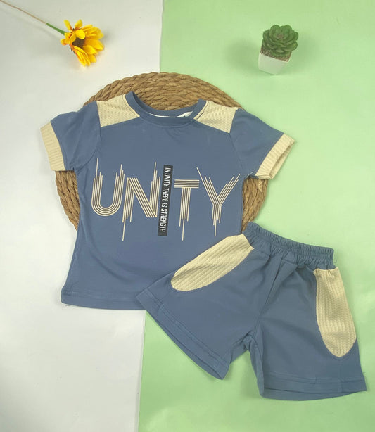 بيجامه صيفي اولادي قطن100 %  مكون من قطعتين unity🤍😍