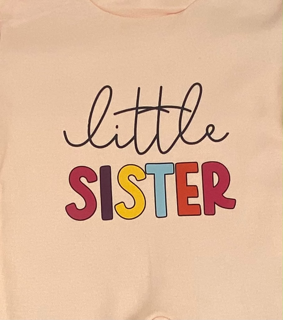 سالوبيت بناتي مطبوع قطن 100% خريفي مكون من قطعتين little sister😍❤️