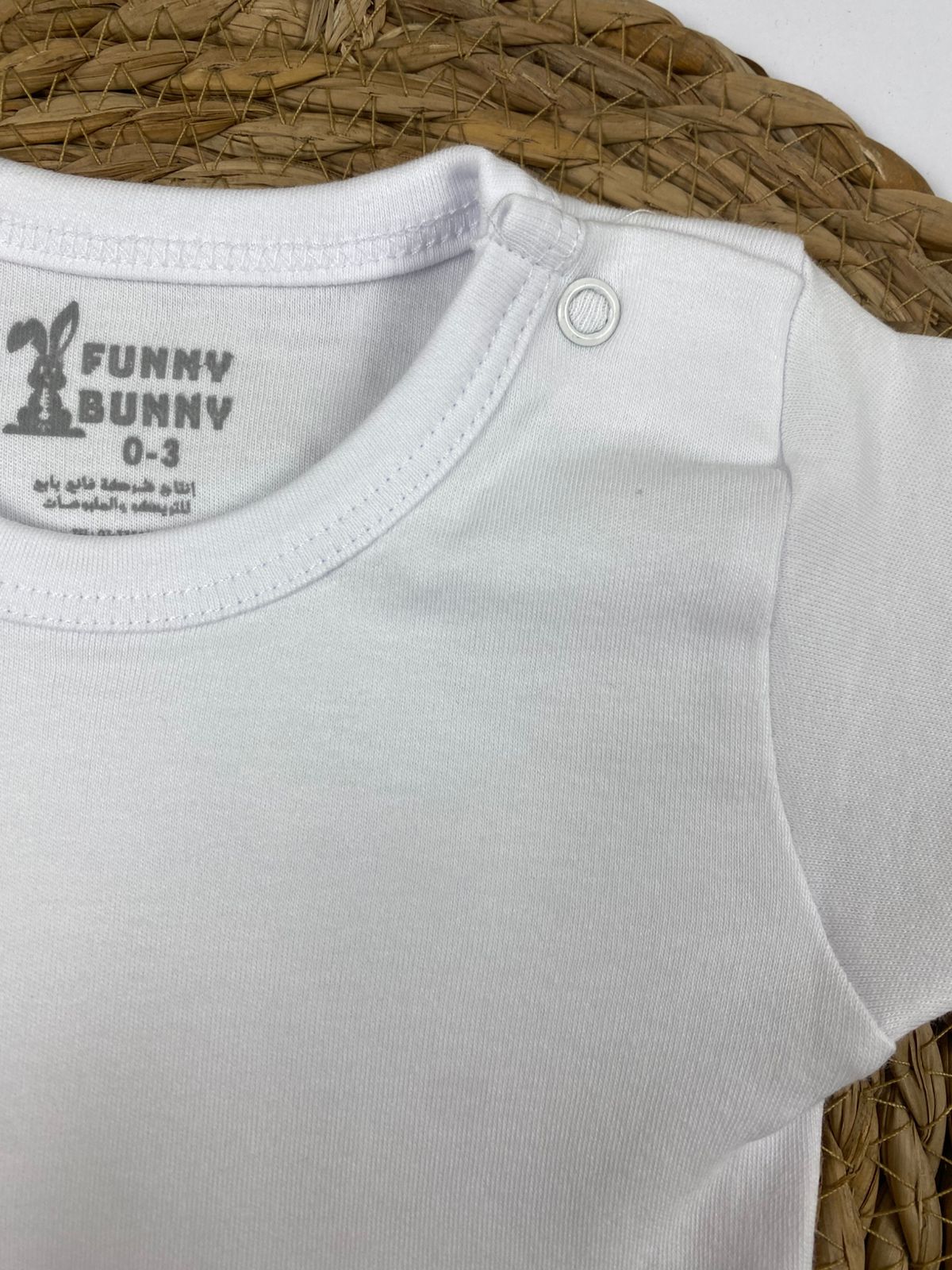 فانله نص كم ابيض قطن 100% اولادي وبناتي ماركة فاني باني 🤍🤍