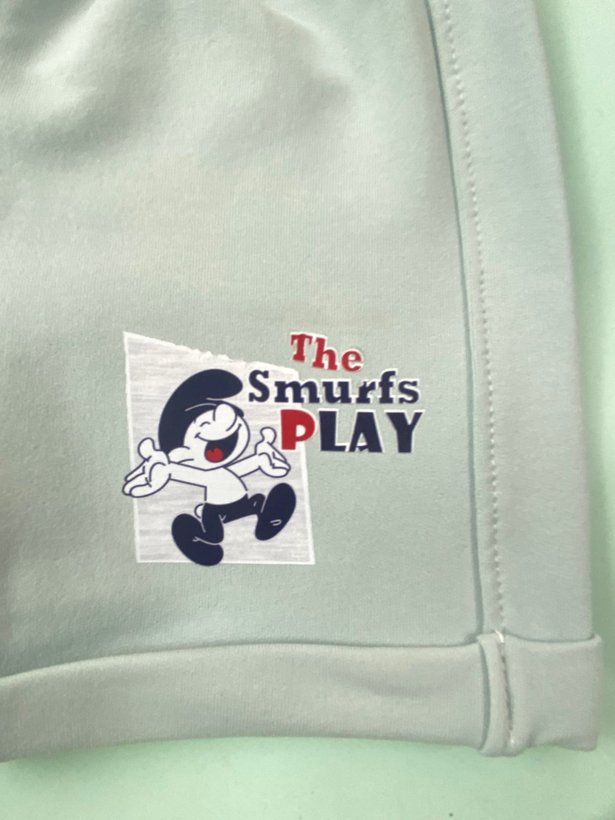 بيجامه اولادي  قطن 100% مكون من قطعتين  the smurfs🤍😍