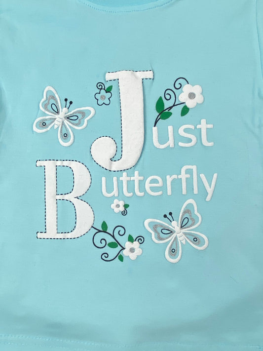بيجامه بناتي قطن 100% مكون من قطعتين just butterfly🤍😍