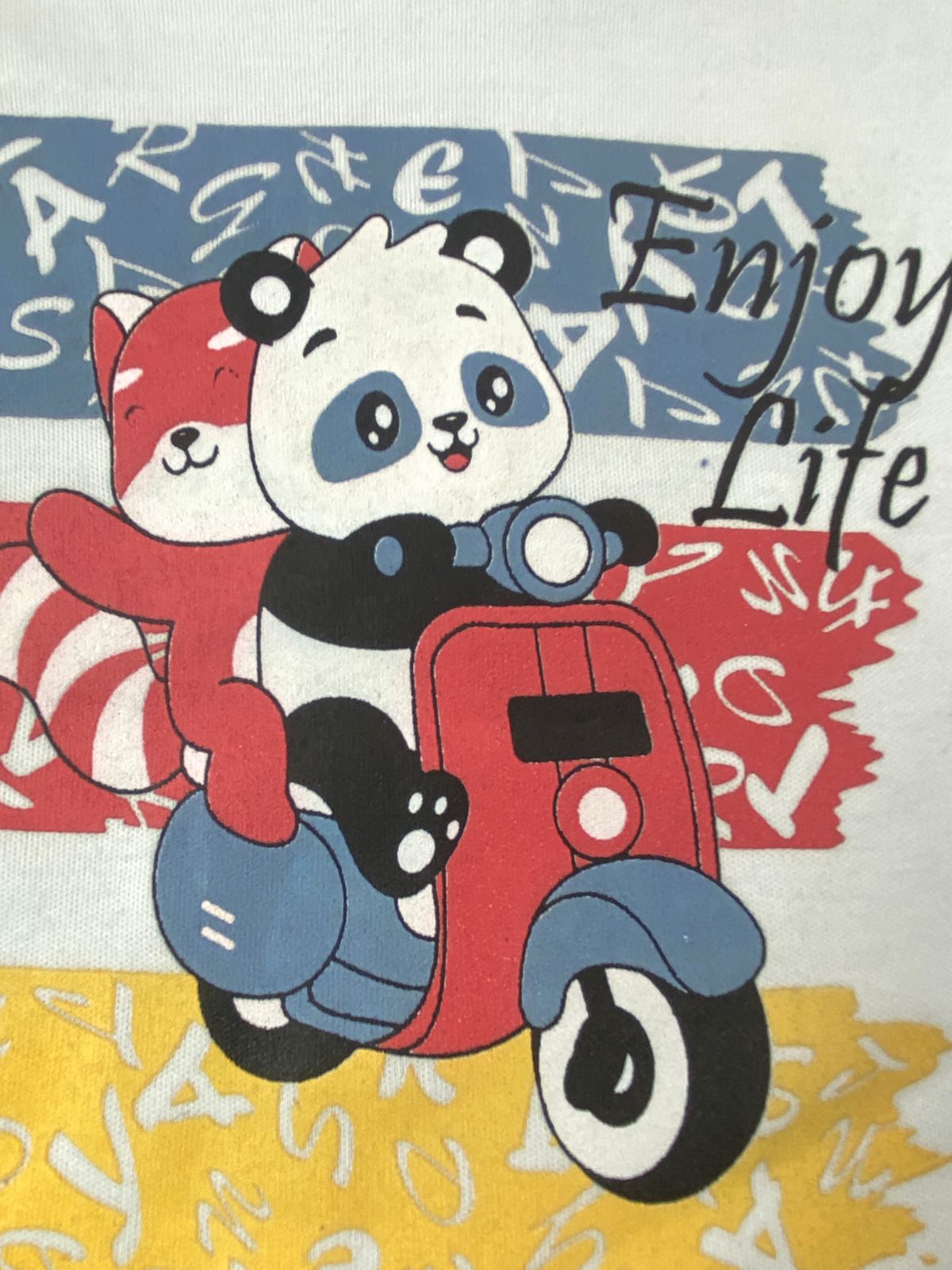 بيجامه اولادي  قطن 100% مكون من قطعتين  panda🤍😍