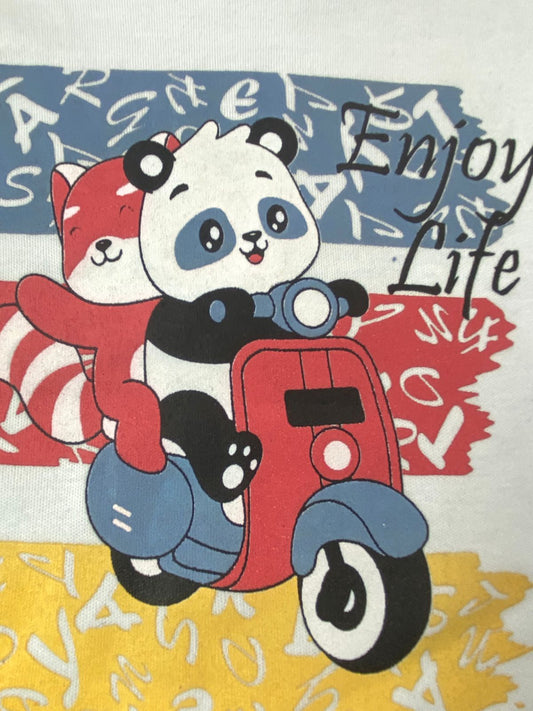 بيجامه اولادي  قطن 100% مكون من قطعتين  panda🤍😍