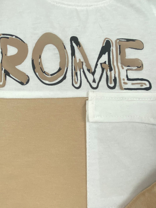 بيجامه صيفي اولادي  قطن100 %  مكون من قطعتين rome🤍😍