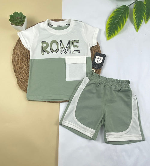 بيجامه اولادي  قطن100 %  مكون من قطعتين rome🤍😍