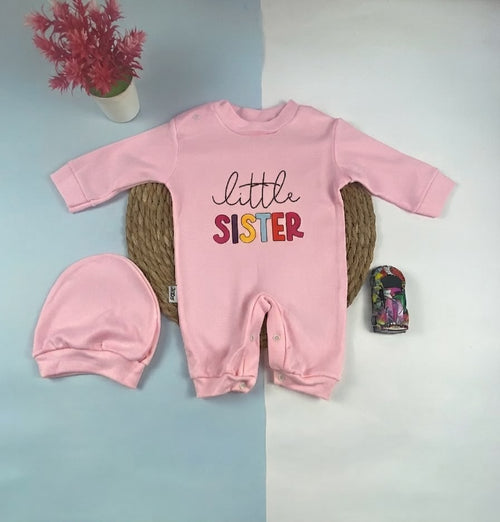 سالوبيت بناتي مطبوع قطن 100% خريفي مكون من قطعتين little sister😍❤️
