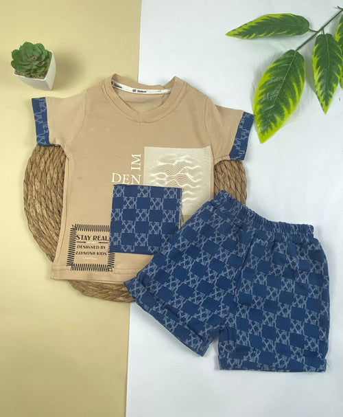 بيجامه اولادي  قطن100 %  مكون من قطعتين denim🤍😍