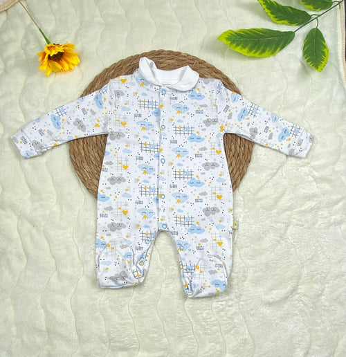 سالوبيت خريفي قطن 100% اولادي رسمة سحابه ماركة صن بيبي🤍❤️