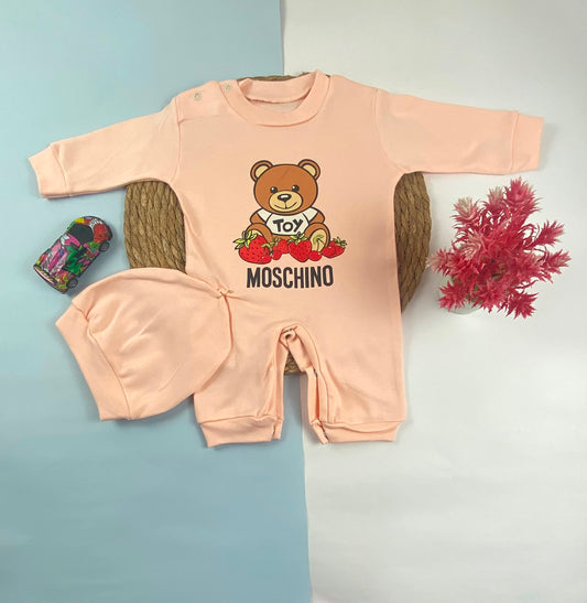 سالوبيت اولادي وبناتي مطبوع قطن 100% خريفي مكون من قطعتين moschino 😍❤️