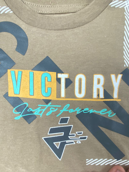 بيجامه اولادي قطن مكون من قطعتين victory🤍😍