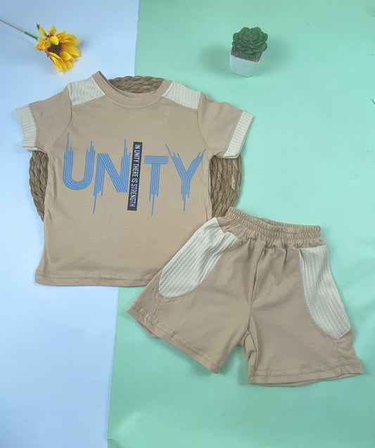 بيجامه صيفي اولادي قطن100 %  مكون من قطعتين unity🤍😍