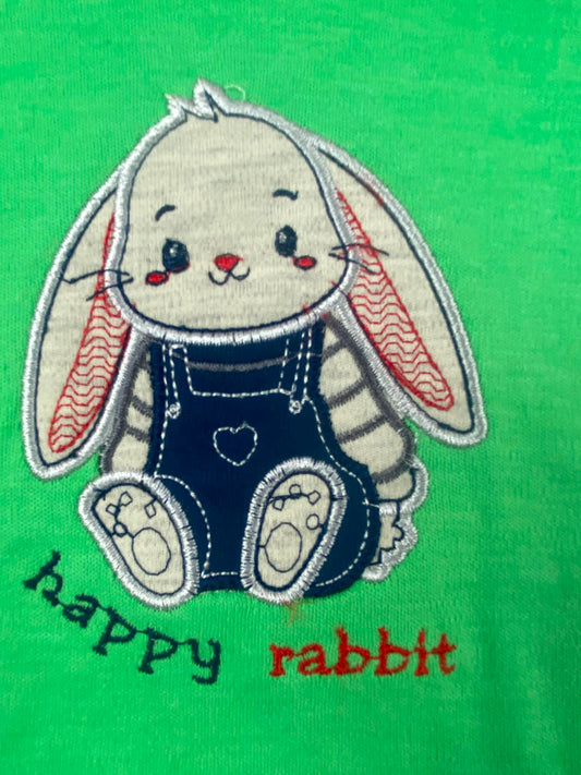 بيجامه صيفي اولادي وبناتي قطن 100% مكون من قطعتين  happy rabbit🤍😍