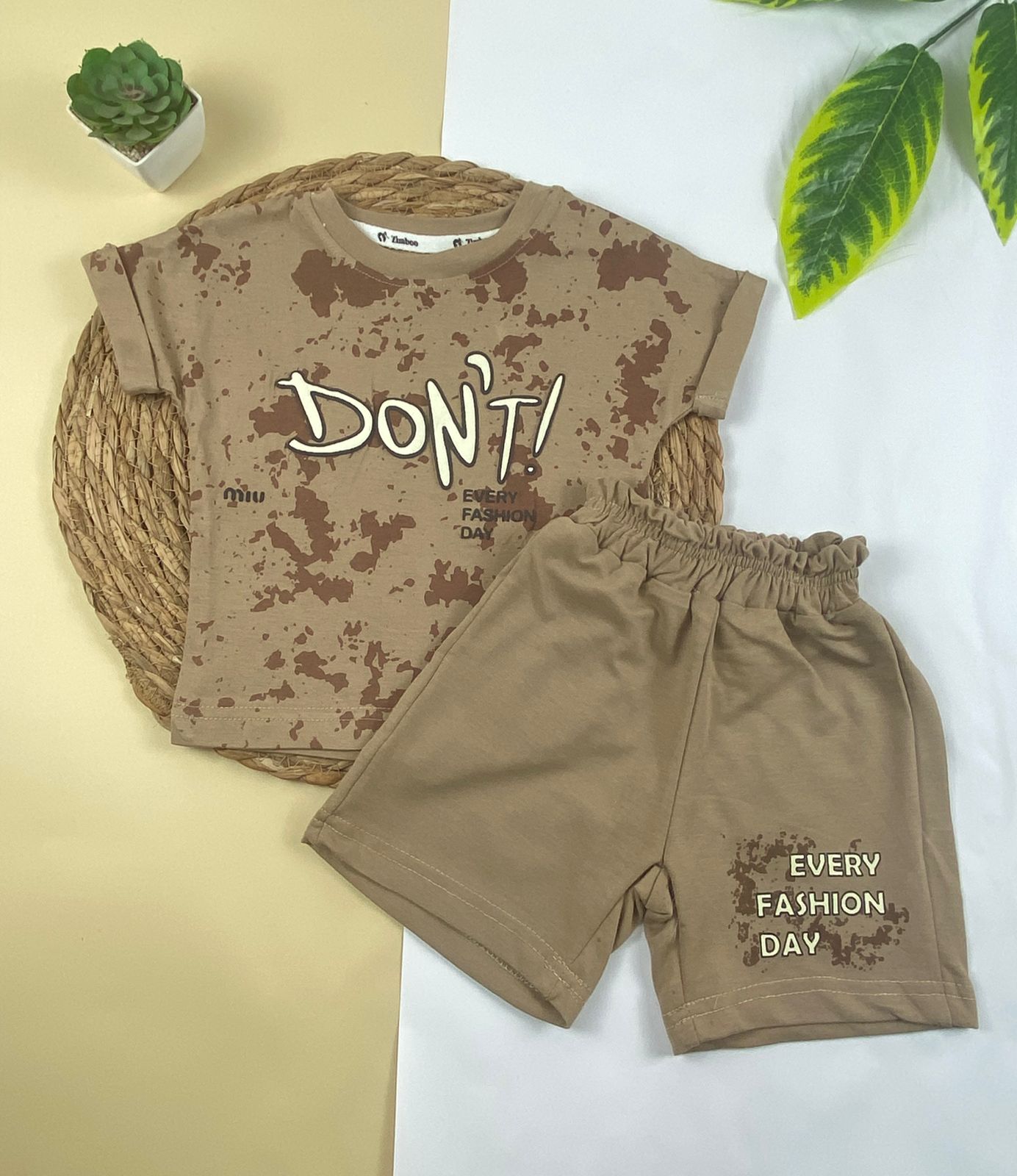 بيجامه صيفي اولادي  قطن100 %  مكون من قطعتين Don.t🤍😍