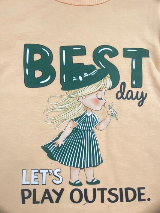 بيجامه صيفي بناتي قطن100 %  مكون من قطعتين best   🤍😍