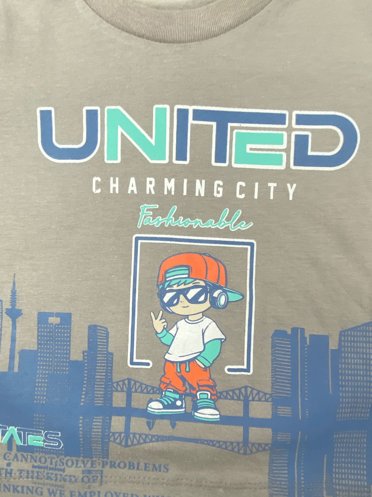 بيجامه اولادي قطن مكون من قطعتين united🤍😍