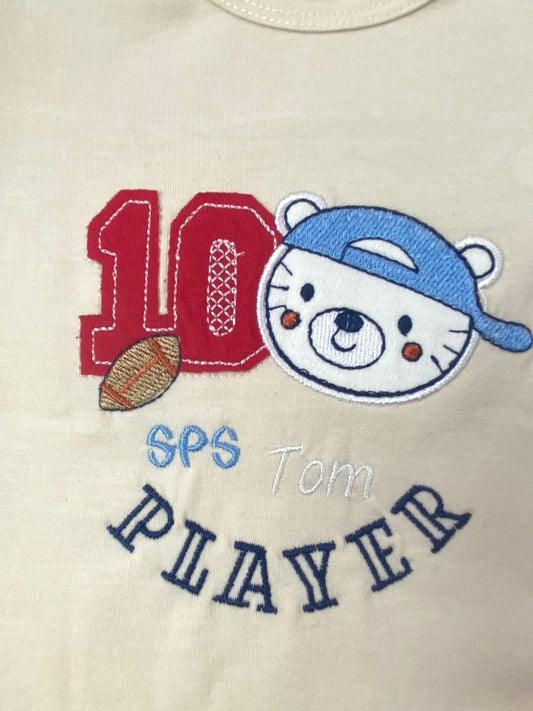 بيجامه اولادي  قطن 100% مكون من قطعتين  player🤍😍