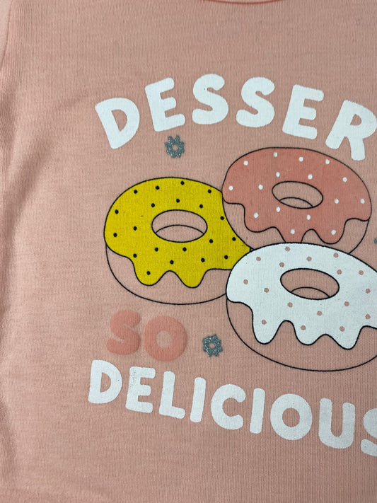 بيجامه صيفي بناتي قطن 100% مكون من قطعتين dessert🤍😍