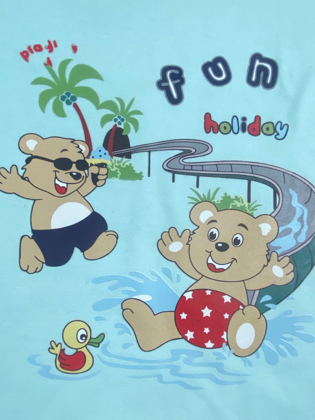 بيجامه صيفي اولادي قطن100 %  مكون من قطعتين fun   🤍😍