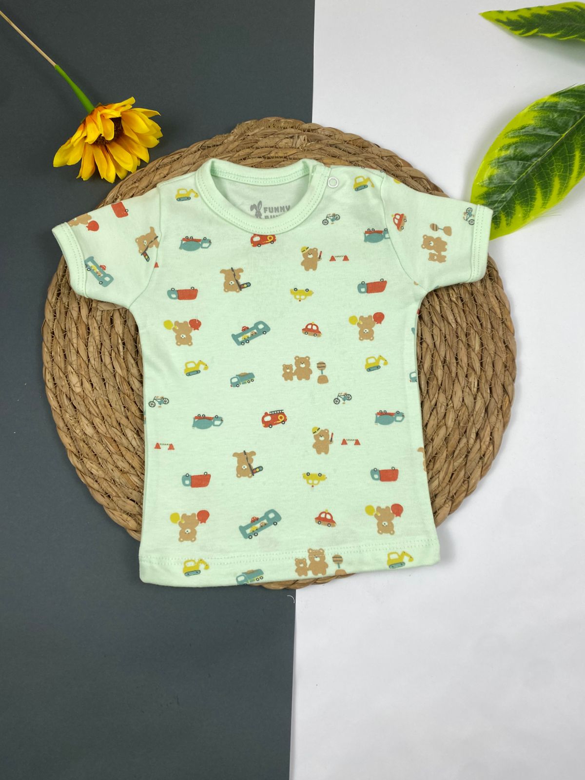 فانله نص كم الوان قطن 100% اولادي وبناتي ماركة فاني باني 🤍🤍