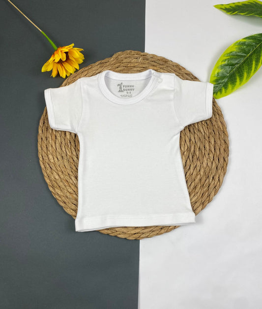 فانله نص كم ابيض قطن 100% اولادي وبناتي ماركة فاني باني 😍🤍