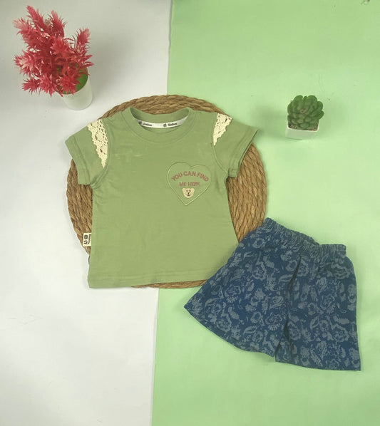بيجامه صيفي  بناتي قطن100 %  مكون من قطعتين you can find 🤍😍