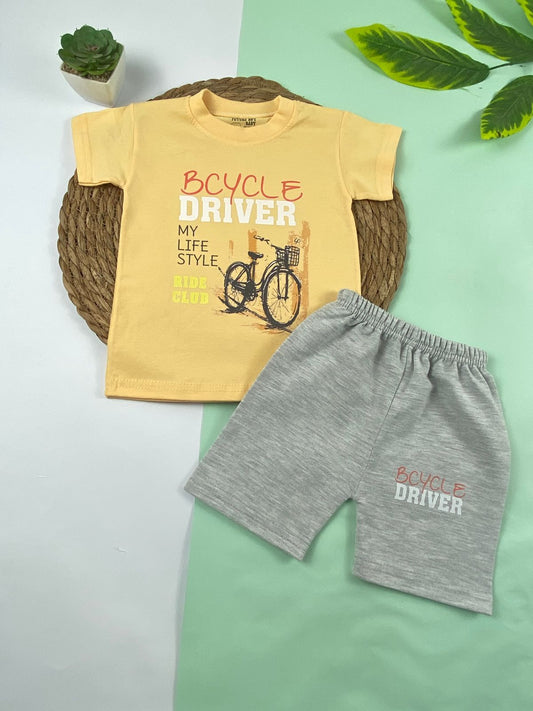 بيجامه اولادي قطن 100% مكون من قطعتين driver🤍😍