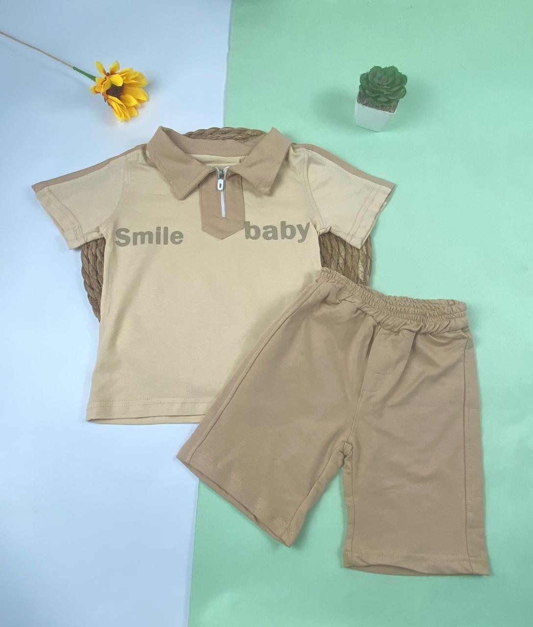 بيجامه صيفي  اولادي قطن100 %  مكون من قطعتين smile baby🤍😍