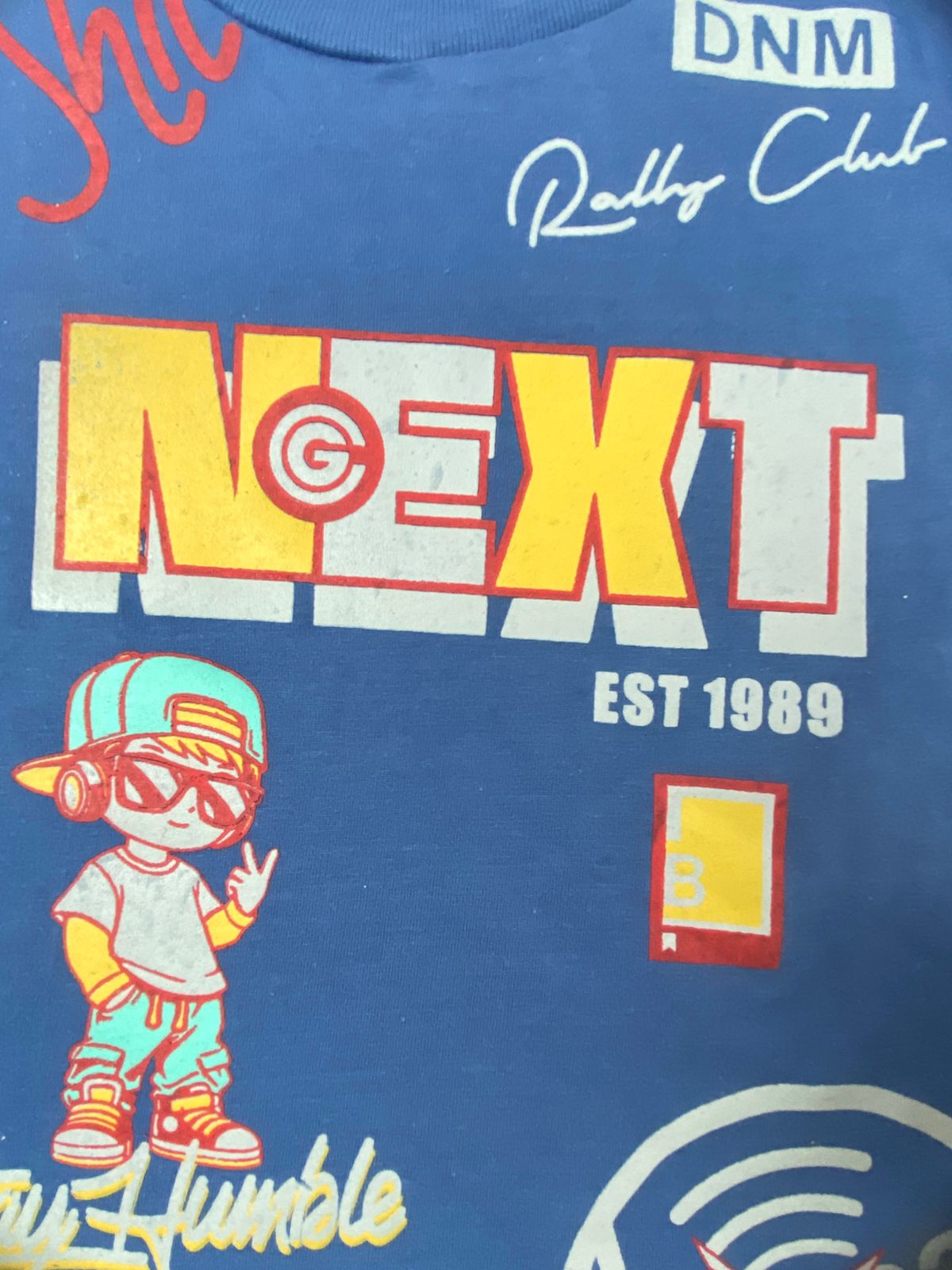 بيجامه اولادي قطن مكون من قطعتين next🤍😍