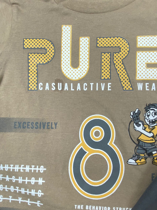 بيجامه اولادي قطن مكون من قطعتين pure 8🤍😍
