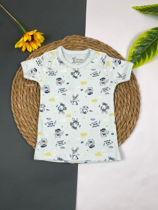 فانله نص كم الوان قطن 100% اولادي وبناتي ماركة فاني باني 😍😍