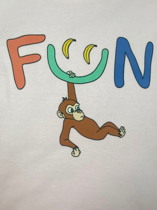 بيجامه خريفي  اولادي وبناتي مكون من قطعتين fun  💕💕