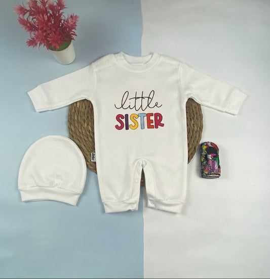 سالوبيت بناتي مطبوع قطن 100% خريفي مكون من قطعتين little sister😍❤️