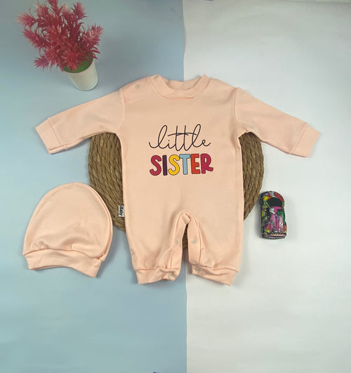 سالوبيت بناتي مطبوع قطن 100% خريفي مكون من قطعتين little sister😍❤️