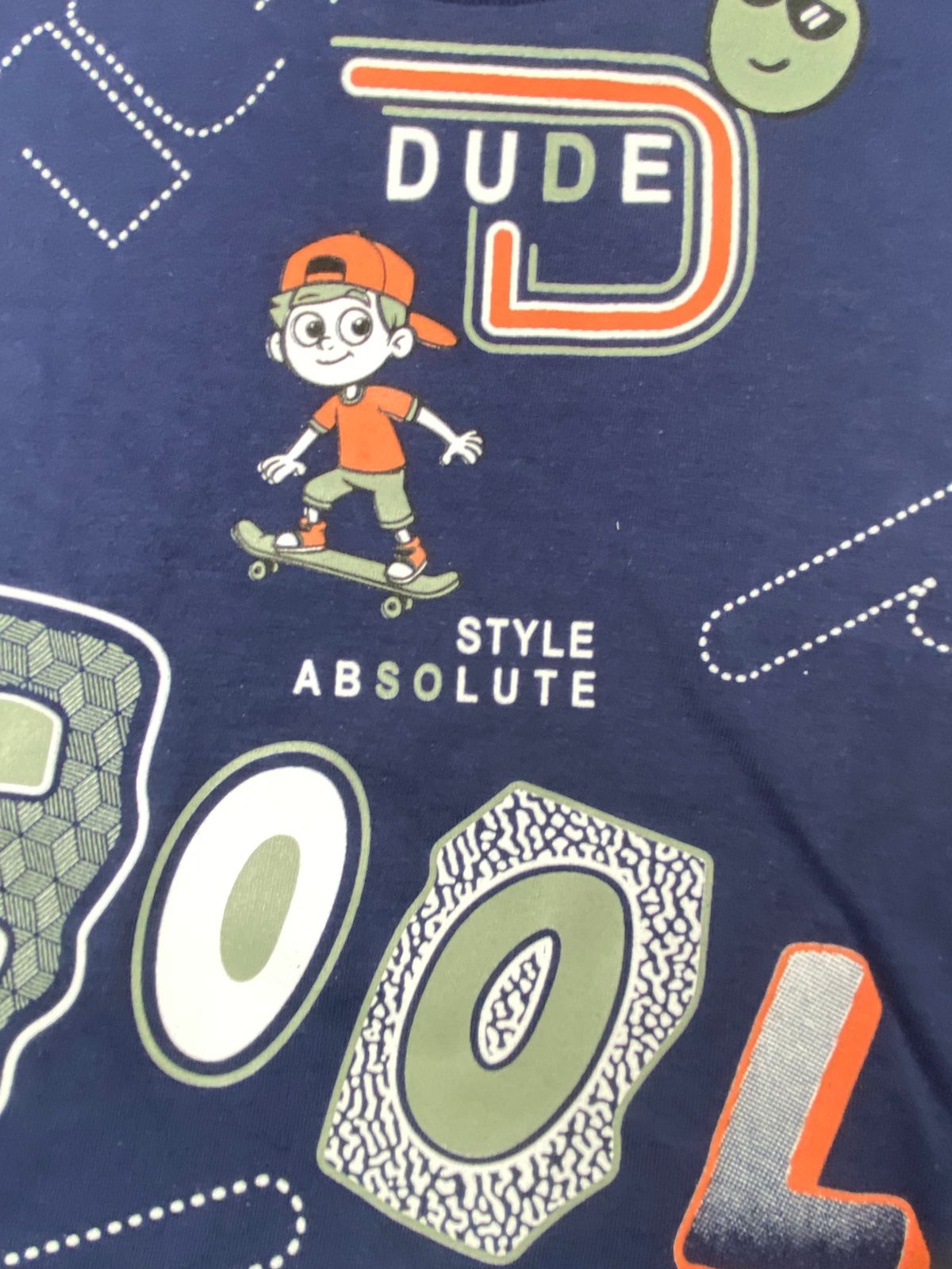 بيجامه اولادي قطن مكون من قطعتين cool🤍😍