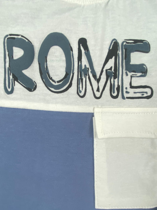 بيجامه صيفي اولادي  قطن100 %  مكون من قطعتين rome🤍😍