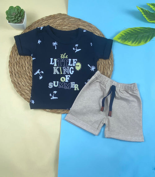 بيجامه اولادي وبناتي قطن مكون من قطعتين  little🤍😍