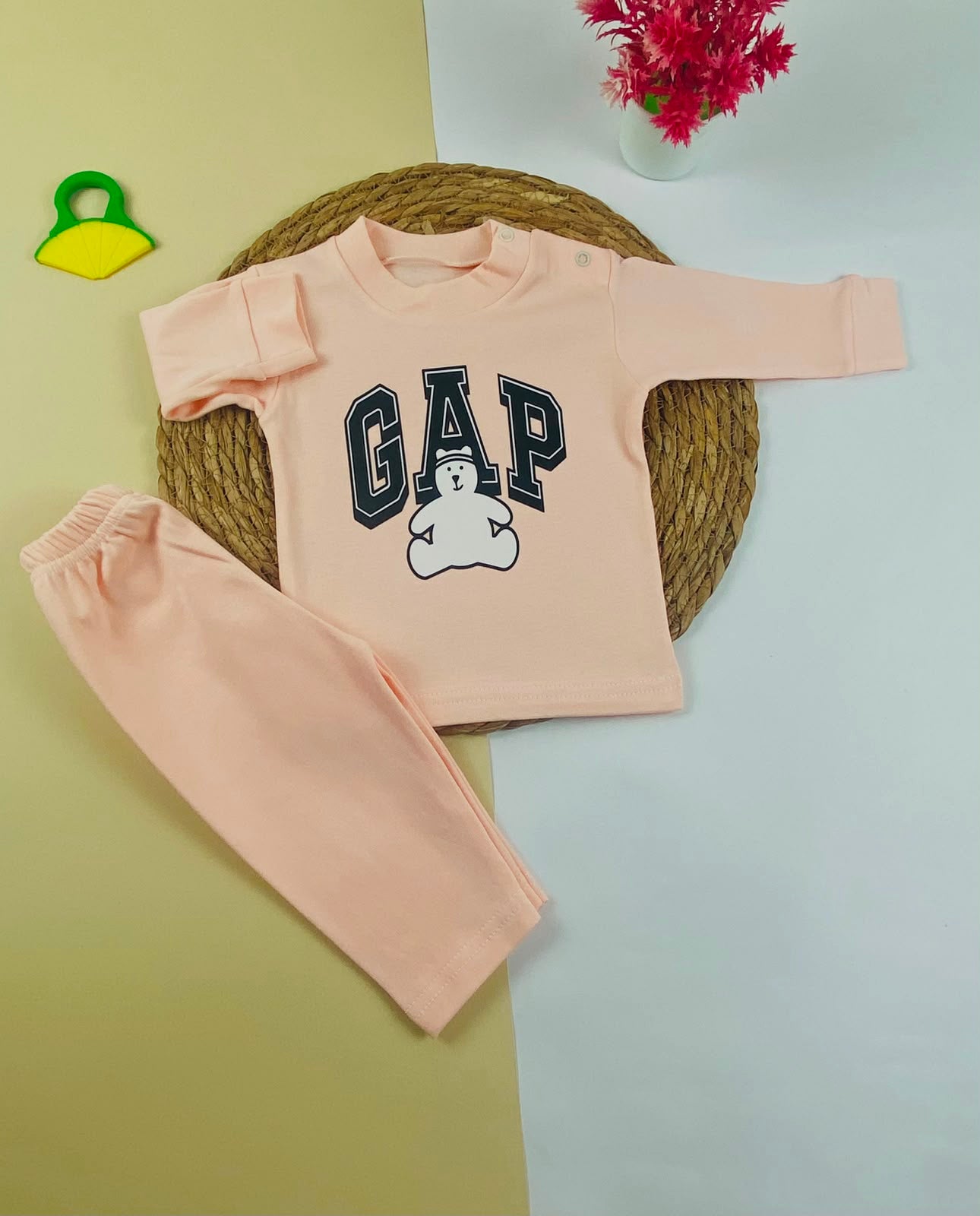 بيجامه خريفي  اولادي وبناتي مكون من قطعتين jap💕💕