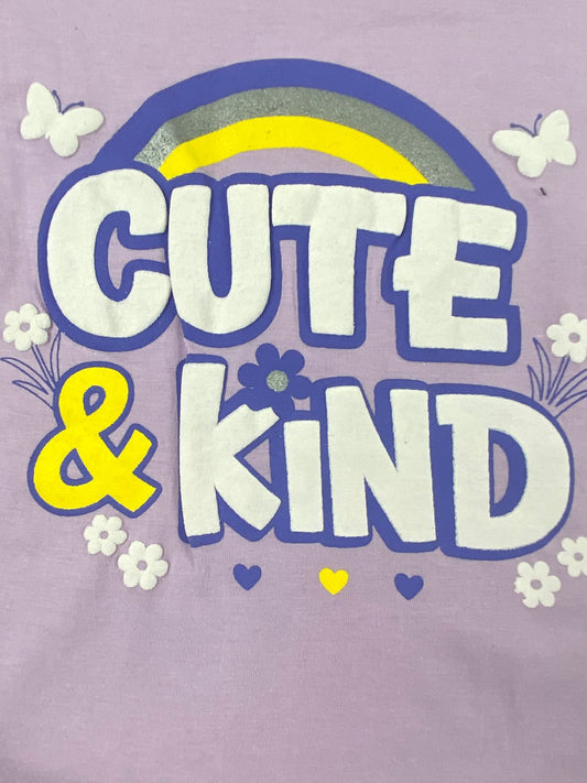بيجامه صيفي بناتي قطن 100% مكون من قطعتين cute kind🤍😍