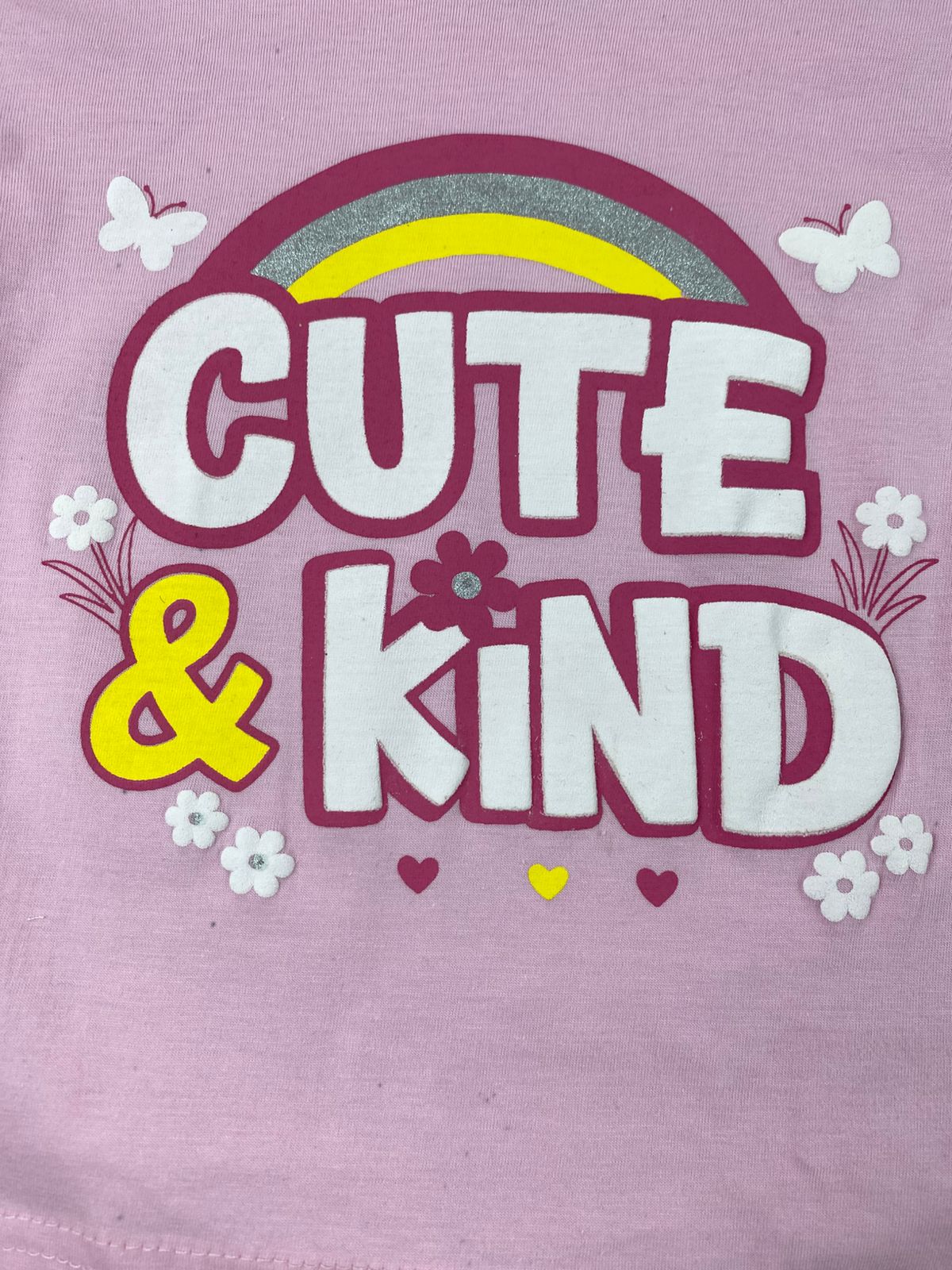 بيجامه صيفي بناتي قطن 100% مكون من قطعتين cute kind🤍😍