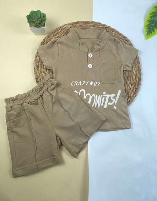 بيجامه صيفي اولادي  قطن100 %  مكون من قطعتين crazy num🤍😍