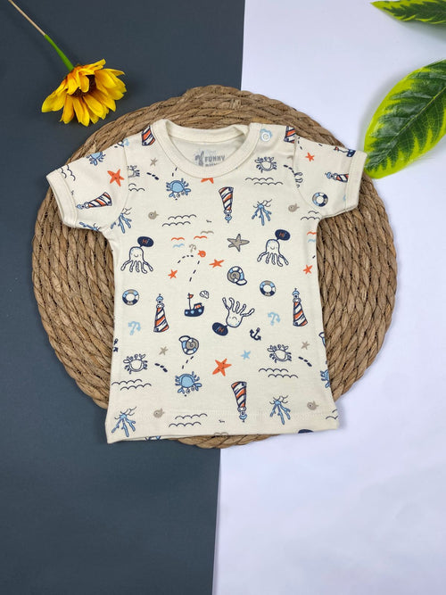 فانله نص كم الوان قطن 100% اولادي وبناتي ماركة فاني باني 🤍🤍