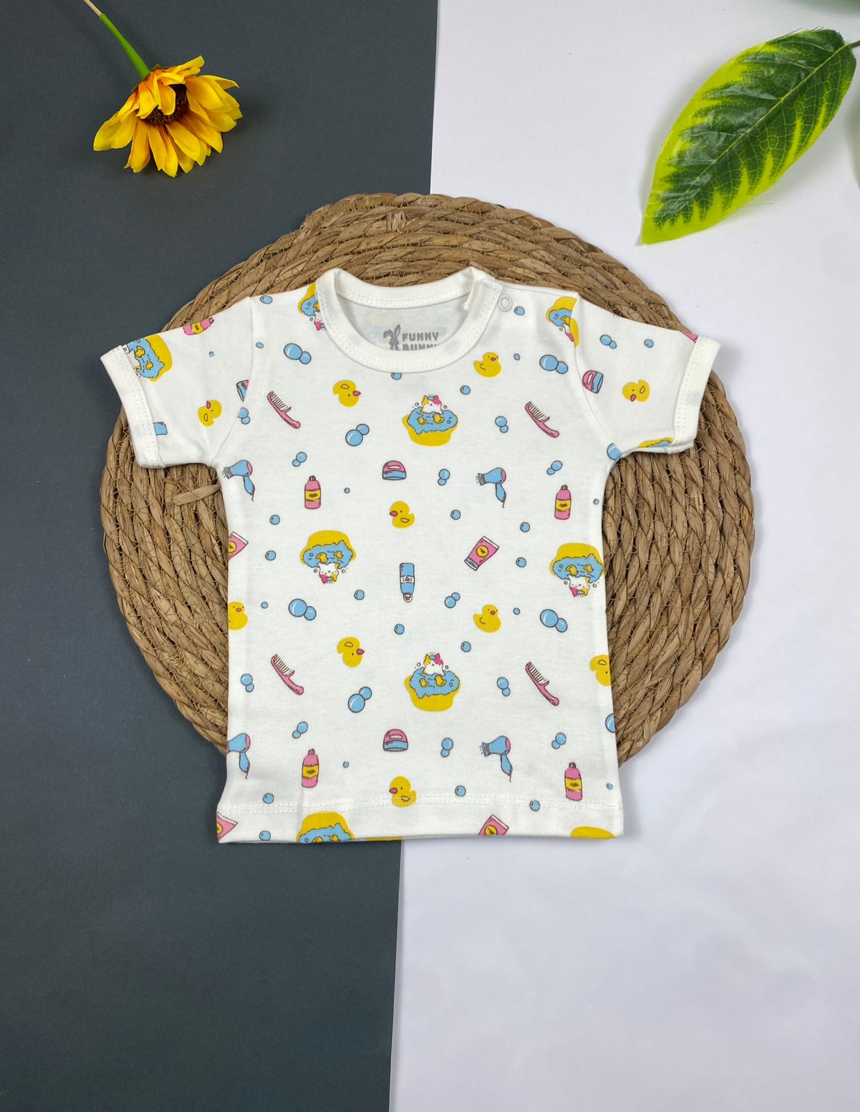 فانله نص كم مطبوع اولادي وبناتي قطن 100% ماركة فاني باني ❤️❤️