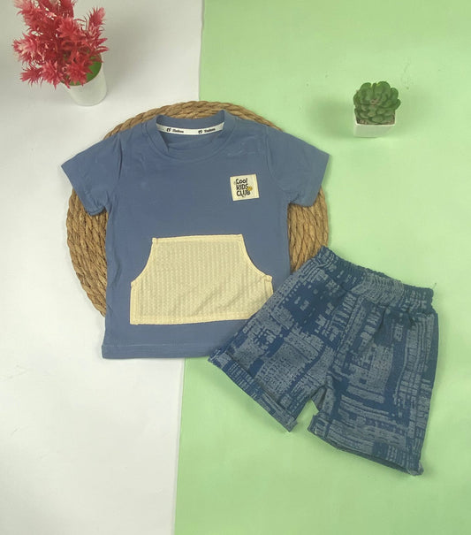 بيجامه صيفي  اولادي قطن100 %  مكون من قطعتين cool kids club🤍😍