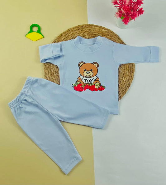 بيجامه خريفي  اولادي وبناتي مكون من قطعتين toy 💕💕