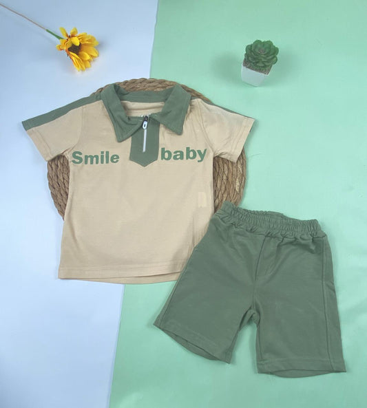بيجامه صيفي  اولادي قطن100 %  مكون من قطعتين smile baby🤍😍