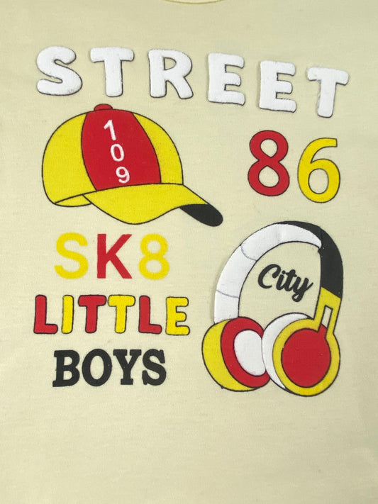 بيجامه اولادي قطن 100% مكون من قطعتين street 🤍😍