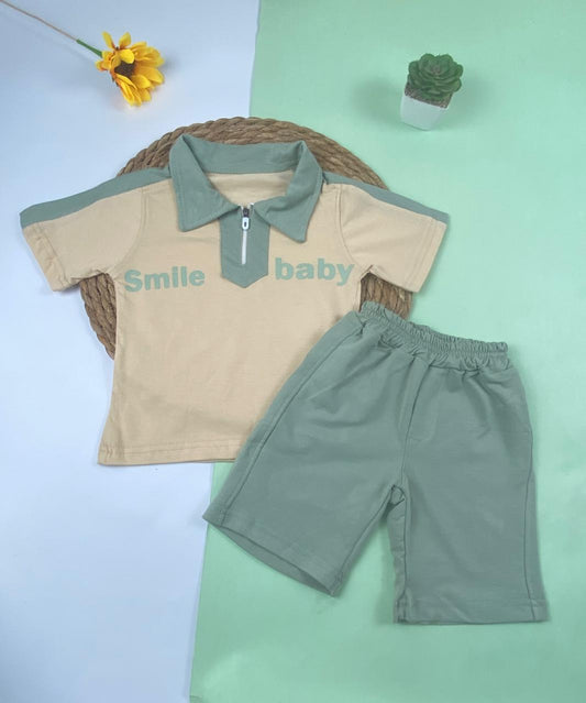 بيجامه صيفي  اولادي قطن100 %  مكون من قطعتين smile baby🤍😍
