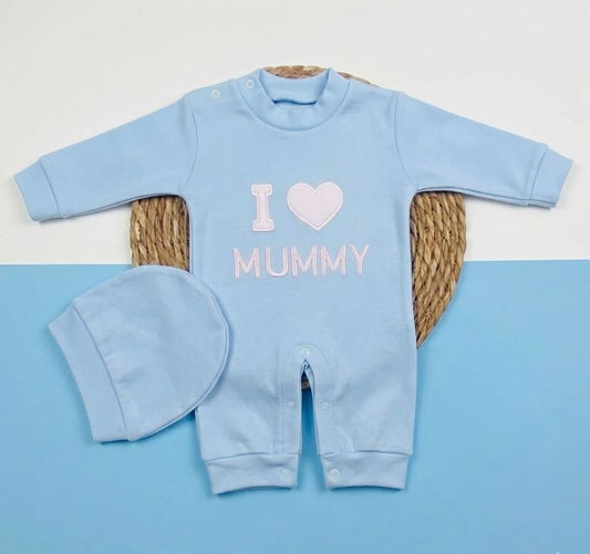 سالوبيت اولادي وبناتي , قطن 100% خريفي مكون من قطعتين i love mummy❤️